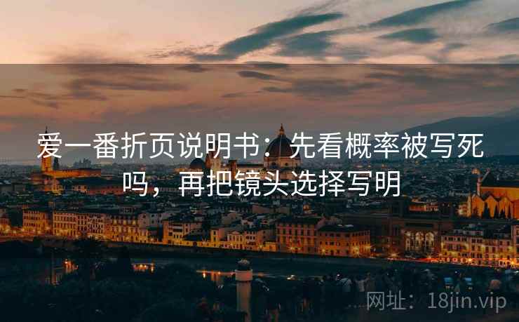 爱一番折页说明书：先看概率被写死吗，再把镜头选择写明  第2张